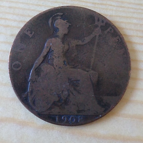 Vintage One Penny Great Britain - 1908, 1912, 1964, & 1964 - Picture 2 of 5